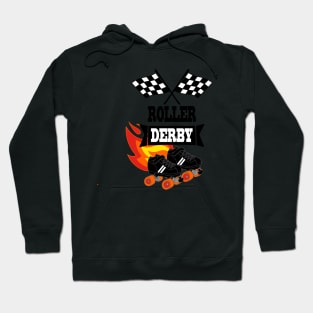 Roller Derby Flaming Hot and Built for Speed Hoodie